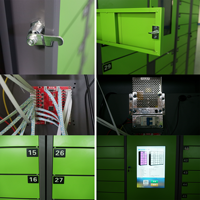 Casier à colis automatisé intelligent en métal, système de livraison de colis en libre-service, casier à colis intelligent extérieur étanche