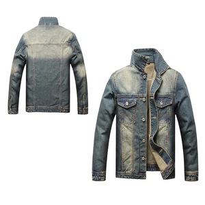 Men's <b>Denim</b> Jeans <b>Jacket</b> Regular Fit Button Fly Solid Color Casual Autumn Cotton Washable Topstitch - Product Image 1