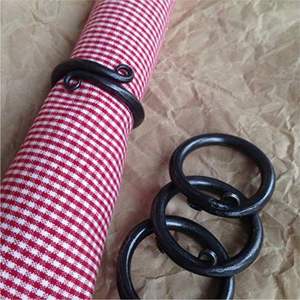 Anneau de serviette géométrique en alliage d'acier inoxydable, durable, antirouille, porte-serviettes argenté pour restaurant, décoration de table à domicile, vente en gros - Product Image 5