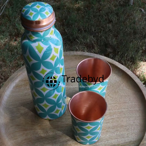 Daily Use Handmade <b>Copper</b> <b>Bottle</b> by Tradebyd Ayurvedic Wellness Water <b>Bottle</b> with Lasting Style and Durability - Product Image 1