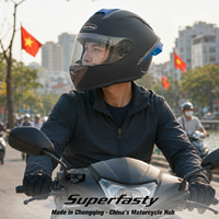 Nuevo Casco Integral de Motocicleta ABS de Buena Calidad a Precio Económico con Cierre Rápido y Ventilación, Personalizable y Económico