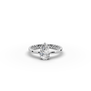 Bague en or avec diamant taille poire 1 TCW - Product Image 6