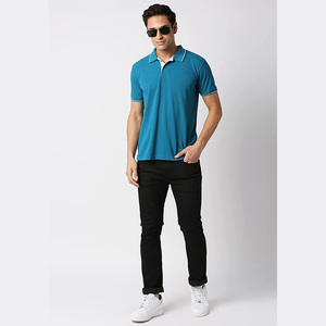 Polo de Lujo para Hombre, Corte Slim, 100% Algodón, Secado Rápido, Bordado, Manga Corta, Estilo Uniforme para Golf, Colorido, Técnico - Product Image 3