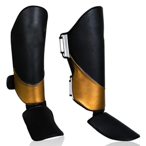 Wholesale <b>Cheap</b> Price Shin <b>Pads</b> High Quality Boxing Training Wear Leather Material Shin <b>Pads</b> - Product Image 5