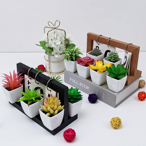 Set di 12 Piante Succulente Artificiali Premium per Interni, Vasi Decorativi con Piante Finte Realistiche per Giardino e Esposizione, Vegetazione di Alta Qualità - Product Image 2