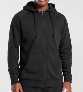 Sudadera con capucha para hombre al por mayor, con cremallera frontal, ajuste holgado, de algodón y forro polar - Product Image 3