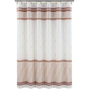 Corinthia 72 \ "W X 72 \" H tende da bagno impermeabili stampate Beige tende da doccia Decorative contemporanee - Product Image 5