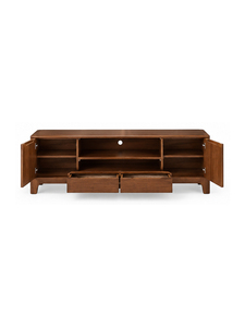 Mueble de Salón Minimalista de Madera Maciza con 3 Cajones y 1 Estante, Mueble de TV Moderno para el Hogar - Product Image 5