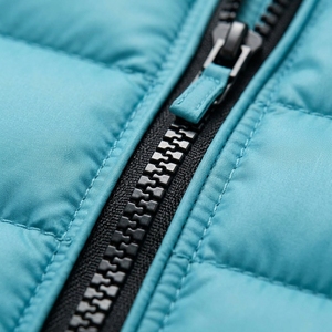 Veste matelassée unisexe bleu clair, manteau d'hiver à col montant, fermeture éclair, streetwear d'extérieur, vêtements personnalisés OEM ODM - Product Image 6