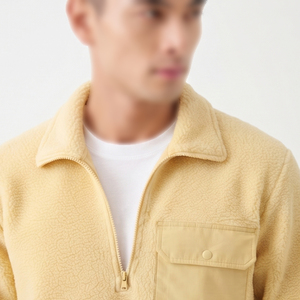 Vestes polaires personnalisées pour hommes, fermeture éclair intégrale, col rabattable, veste d'hiver pour extérieur, manteau polaire zippé pour femmes - Product Image 3