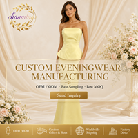 Ensemble de robe de soirée pour femme - Haut bustier jaune pâle à volants et jupe sirène, ensemble deux pièces, parfait pour le bal de promo, les fêtes et les anniversaires