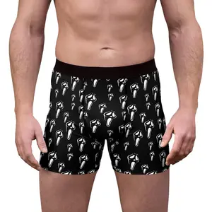 Alta calidad hombres moda completo impreso Halloween Scream Boxer breve rendimiento deportivo ropa interior al por mayor