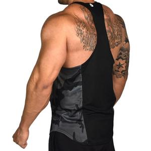 Camiseta sin mangas de camuflaje para hombre, cuello en V, de poliéster de secado rápido, informal, para entrenamiento. - Product Image 2