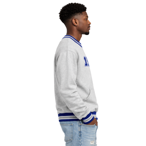 Phi Beta Sigma <b>Grey</b> 1914 Chenille Crewneck Greek Fraternity Apparel with Classic Chenille Design Premium Comfort and Style - Product Image 3
