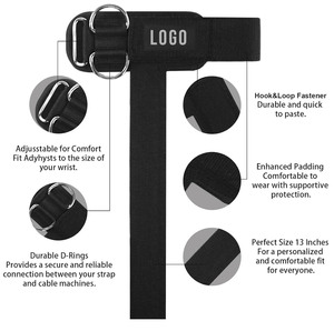 Wholesale Rate Customized Logo Elastic Cotton Fitness Wrist Straps for Weight Lifting-Non-Slip Breathable High <b>Stretch</b> Unisex - Product Image 5