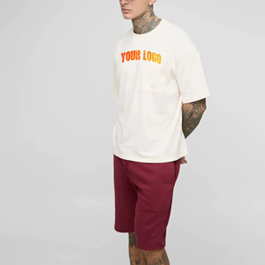 Modern Style Men T Shirt and Shorts Set Summer Casual Streetwear Breathable Fabric Matching Outfit OEM Manufacturer - Product Image 2