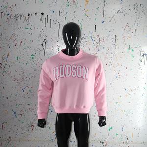 Sudadera Rosa con Cuello Alto 100% Blanca con Apliques Bordados, Sudadera de Cuello Ancho URBAN PRODUCTIONS - Product Image 5