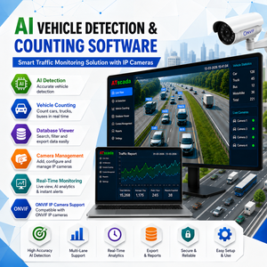 Software de Conteo de Vehículos con IA |   Monitoreo inteligente del tráfico a través de cámara IP ONVIF |   OEM Disponible - Product Image 1