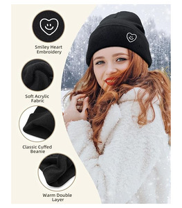 Manufacturer Beanie <b>Cap</b> Casual Lightweight Stylish <b>Winter</b> Hat High Quality Custom Logo 3D Embroidery Breathable Waterproof - Product Image 4