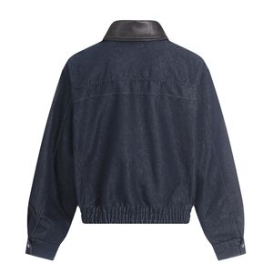 Veste en jean bleu foncé unisexe de haute qualité pour moto, manches longues, coupe-vent, pour l'automne - Product Image 3