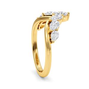 Bague en or blanc 9K avec diamant de laboratoire 1,11 carats taille poire, bijou raffiné, alliance de fiançailles, sertissage accentué, bague solitaire pour femme - Product Image 2
