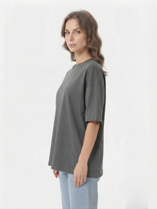 T-shirt décontracté à manches courtes pour femme, coupe ample, style sport et course, idéal pour l'été, 180 g/m² - Product Image 3