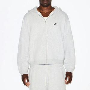 Conjunto de Sudadera con Capucha y Pantalones de Chándal Premium Bordados con Cremallera, Estilo Urbano, Unisex, de Forro Polar, Venta al por Mayor OEM - Product Image 1