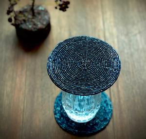 <b>Low</b> Price Handmade Beaded Coaster Set for Kitchen, Dining Room, Living Room and Office <b>Tables</b> with Beautiful Embroidery - Product Image 2