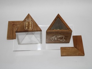 Quemador de incienso de lujo con incrustaciones de madera y acrílico, con diseño geométrico y arte de retrato femenino, difusor de madera aromática para uso en todas las estaciones. - Product Image 3