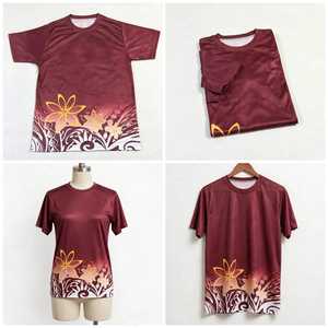 Custom Sublimation <b>Camouflage</b> Front Logo Unisex <b>T</b> <b>Shirt</b> Maroon Polyester Short Sleeve Breathable Hunting Wear - Product Image 5