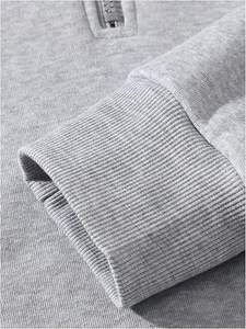 Sweat-shirt à capuche personnalisé pour homme, demi-zip, pull vierge, marque privée, streetwear décontracté, vente en gros de vêtements - Product Image 5