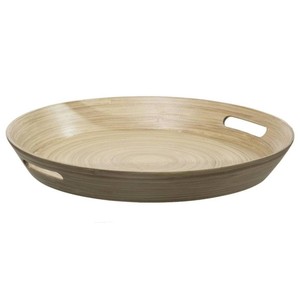 Bandeja Redonda de Bambú Ecológica para Servir - Venta al por Mayor desde India - Product Image 3