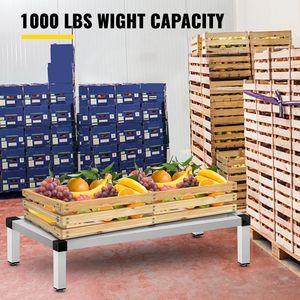Attrezzature commerciali da cucina 48 ''X 14'' alluminio Dunnage Rack 8 ''piano 1000lbs capacità di stoccaggio cibo per cucine - Product Image 3