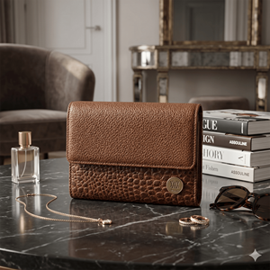 WRIZA Genuine Leather Bifold <b>Wallet</b> for Men | Two-Tone Coin Pocket Card Slots | <b>RFID</b> Blocking Credit Card Holder Currency - Product Image 2