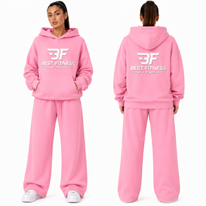 Nouvel Arrivage – Ensemble de Survêtement Hiver Luxe pour Femme en Coton Premium 100% – Coupe Ample, Deux Pièces, Style Streetwear, Grammage Lourd, avec Hoodie - Product Image 2