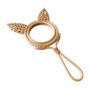 Handwoven Bunny Hand Mirror Kids Furniture Nursery Room Portable Wicker Tool Best Quality Cheap Price Factory Direct Sale Trendy - Product Image 2