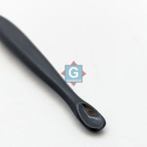 Pousse-cuticules double extrémité réutilisable et durable pour manucure et pédicure, en acier inoxydable et plastique noir mat - Product Image 3