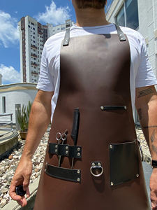 Tablier de Chef en Cuir Véritable Hibachi, Résistant au Feu, Équipement de Cuisine pour Teppanyaki, Vêtement Professionnel de Cuisine LPN-0266 - Product Image 6