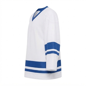 Camiseta de Hockey con Cuello en V, Manga Larga, Transpirable, de Malla, Unisex, para Adultos, Corte Regular, Estampado Sublimado - Product Image 1