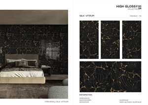 กระเบื้องพอร์ซเลนขนาด 60x120 มม. ผิวมันเงา กันลื่น ลายไม้สีน้ำเงิน สำหรับปูพื้นสำนักงานและบุผนังภายใน - Product Image 3