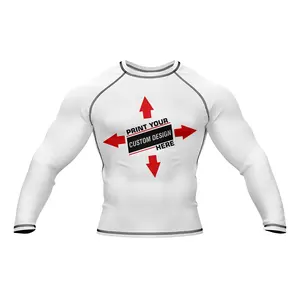 Diseño personalizado deportivo de manga completa Rash Guard camisas de compresión para hombres sublimación impresa - Product Image 1
