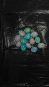 Opale blanche éthiopienne naturelle, taille ovale, cabochon, pierre précieuse pour la fabrication de bijoux, certifiée par un tiers, tailles 8x6, 9x7, 10x8 - Product Image 2