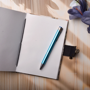 A5 Blue Aesthetic Collage Design Handmade Paper Notebook Lock Diary 100 Pages Double Side Writing Eco Friendly Premium Journal - Product Image 4