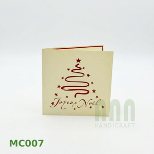 ANN HANDICRAFT Custom Printed 4 Color 3D Handmade Paper <b>Matte</b> <b>Varnishing</b> Thank You Greeting Cards for Christmas Weddings - Product Image 5