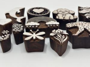 Bloques de Impresión de Madera Hechos a Mano para Impresión Textil, Artesanía en Cerámica, Estampado, Juego de Bloques Decorativos para Arte - Product Image 2