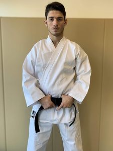 Conjunto de Uniforme de Karate Blanco para Adultos con Cinturón, 100% Algodón, Duradero, Corte Regular, Unisex, Ropa de Artes Marciales - Product Image 4