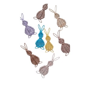 Artisan Handcrafted Woven Animal Decor Brown Rabbit Ornament with rattan present and gift Rustic Style Interior Design Accents - Product Image 4