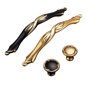 Nouvelles poignées de meuble en alliage de zinc, style moderne, nickel brossé doré, pour chambre, salon, entrepôt, hôtel, entrée extérieure - Product Image 1