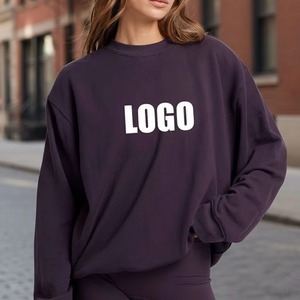 Sudadera Oversize de Cuello Redondo para Mujer, con Logotipo Personalizado, Estilo Casual Urbano, Fabricante OEM ODM - Product Image 5