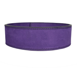 Unisex Adjustable Purple Cowhide Non-Slip Professional Protection Waist Support Belt Buckle Closure Weight Lifting Strength Fit - Product Image 2